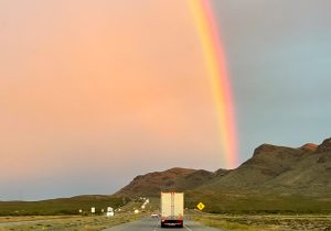 rainbow on I-10 west of Van Horn, TX